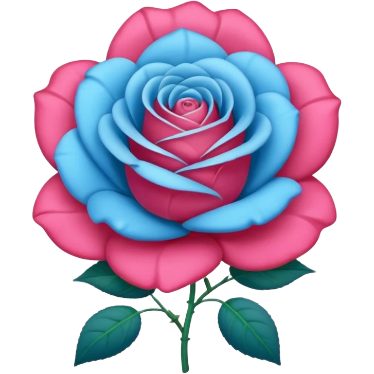 Um emoji de rosa azul emoji