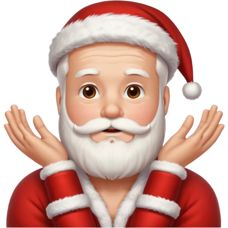 Santa having a head massage emoji