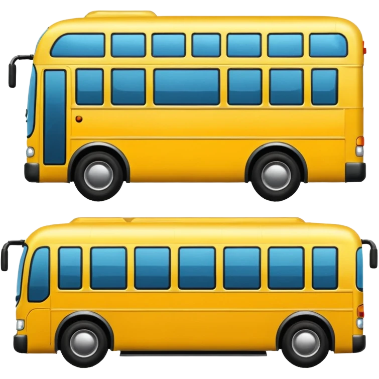 Bus image. View right Side. emoji