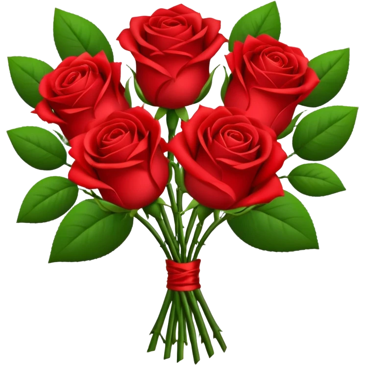 Bouquet roses satin emoji