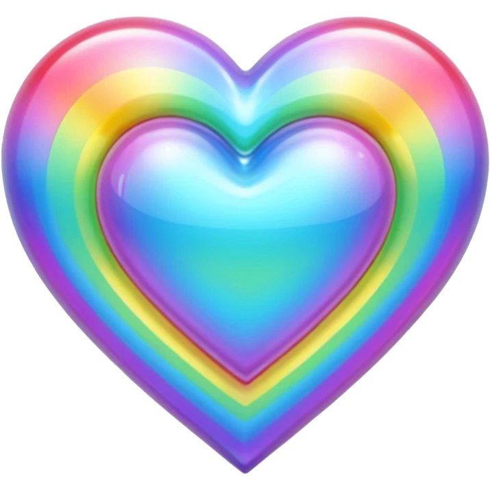 heart with a rainbow hologram emoji