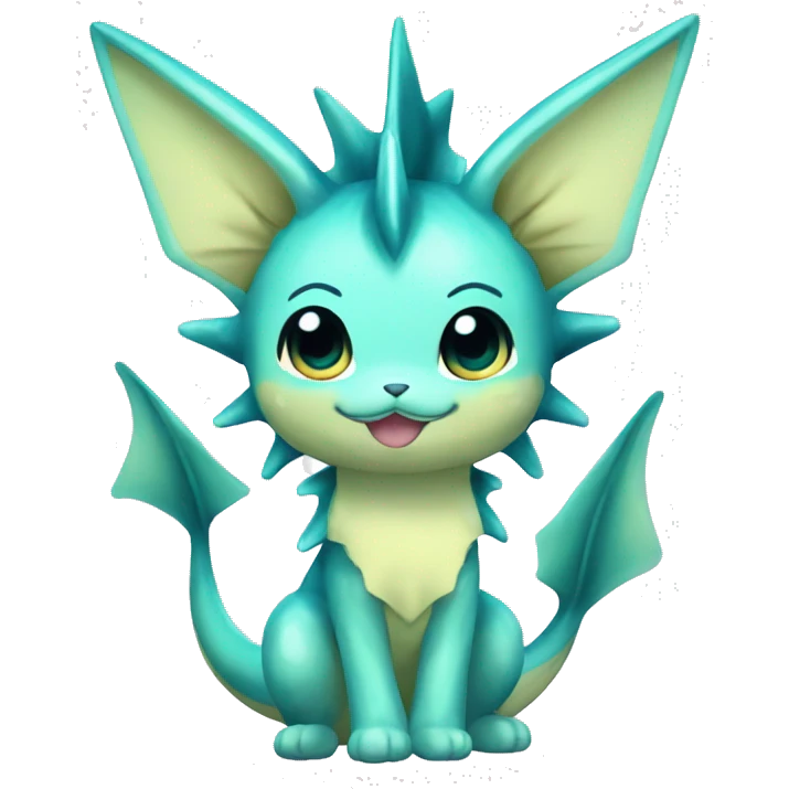 Kawaii Vaporeon full body emoji