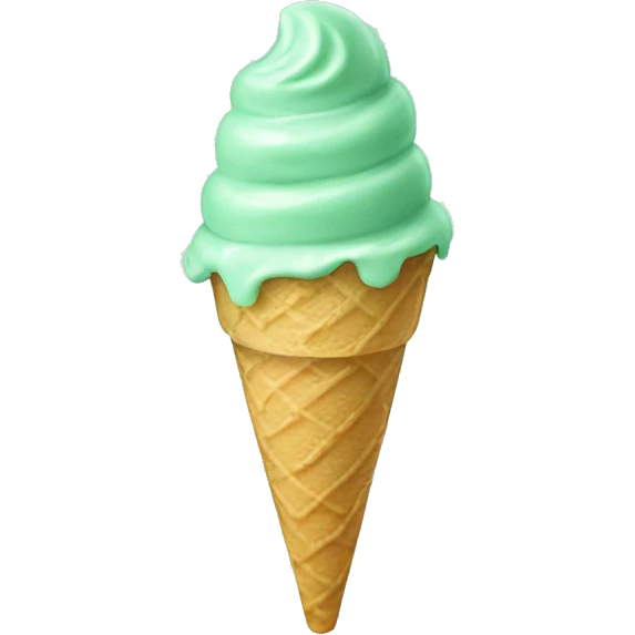 Mint Ice cream emoji