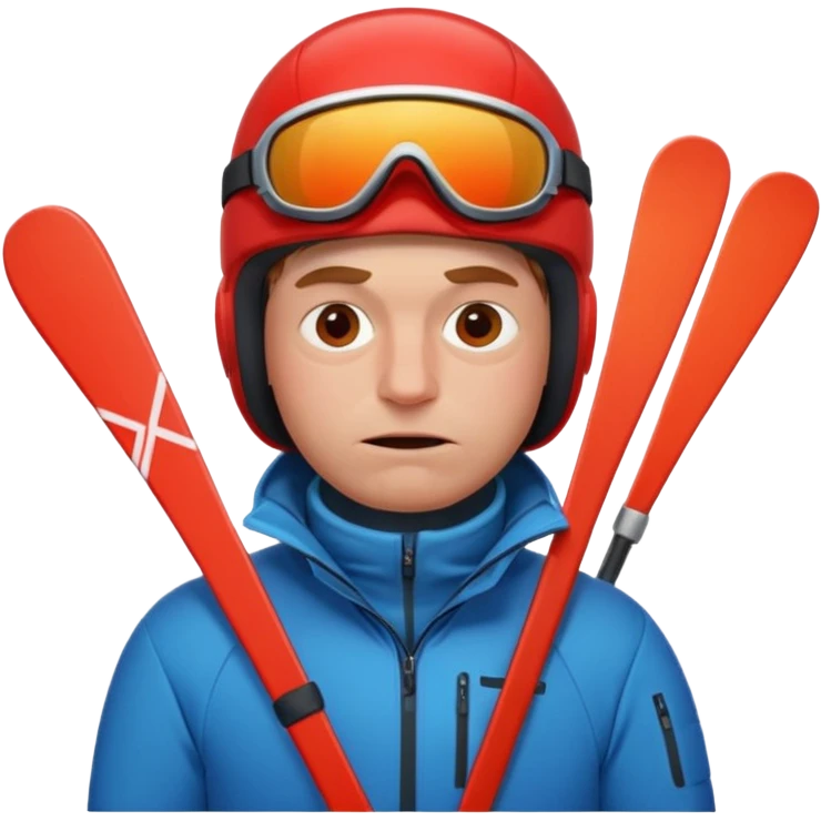 Hungover skier  emoji