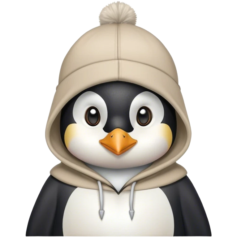 Penguin with hoddie and a cap emoji