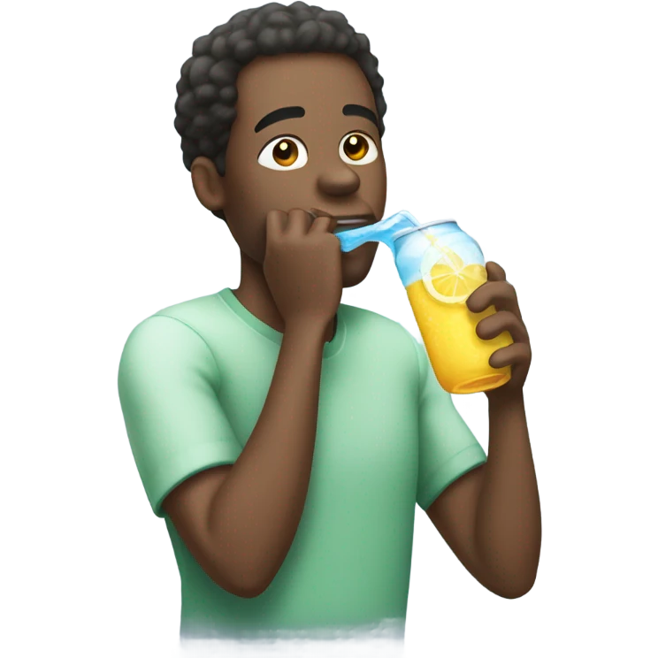 african american guy drinking koolaide emoji