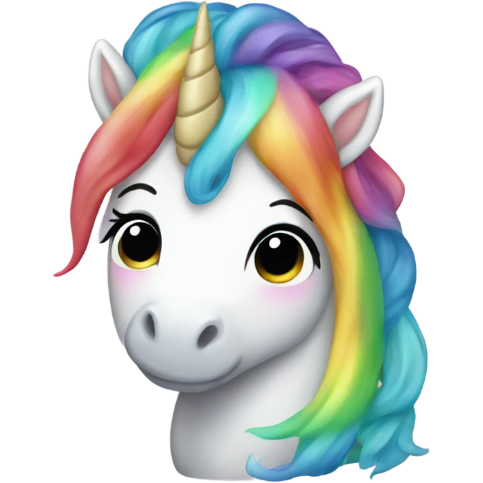 A rainbow baby unicorn emoji
