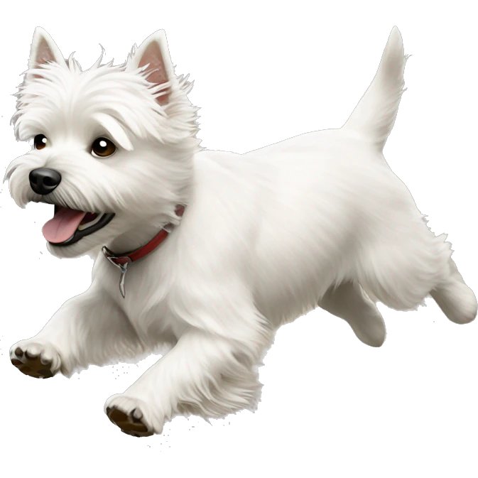 white west highland terrier running emoji