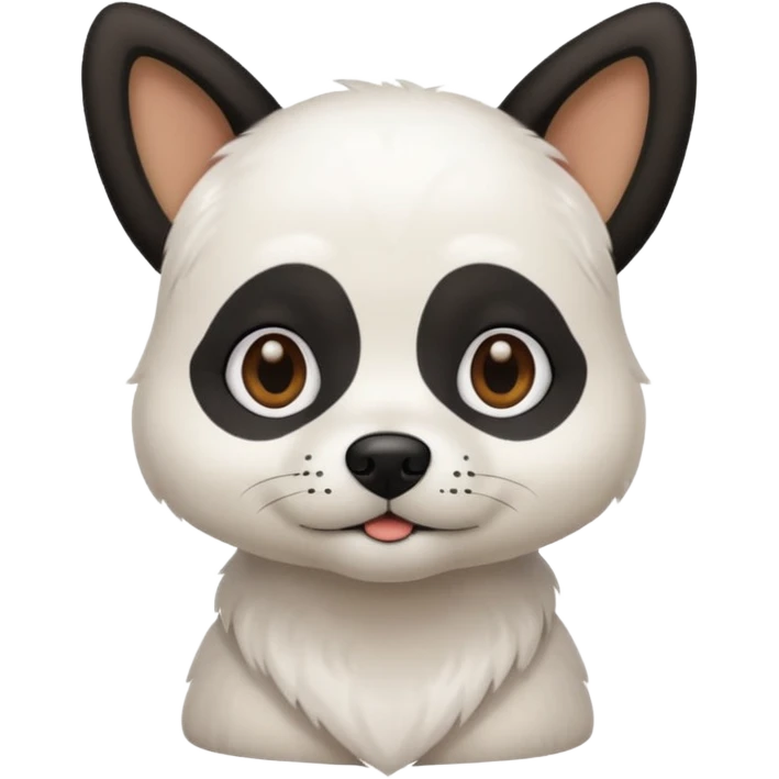 dog white with black face and short hair emoji