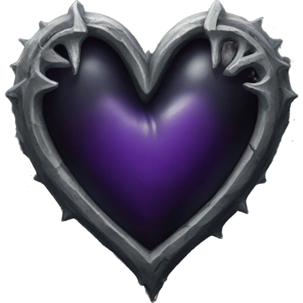 Gothic heart emoji