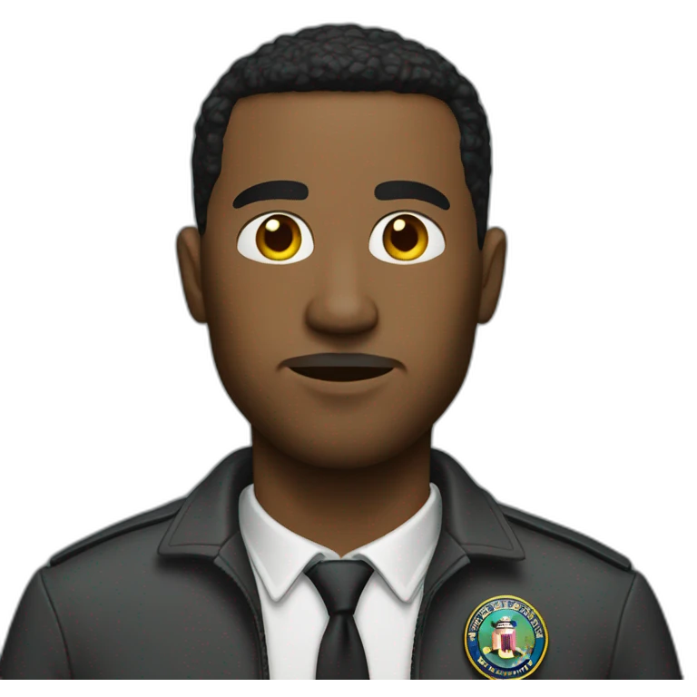 man with fbi clothing emoji
