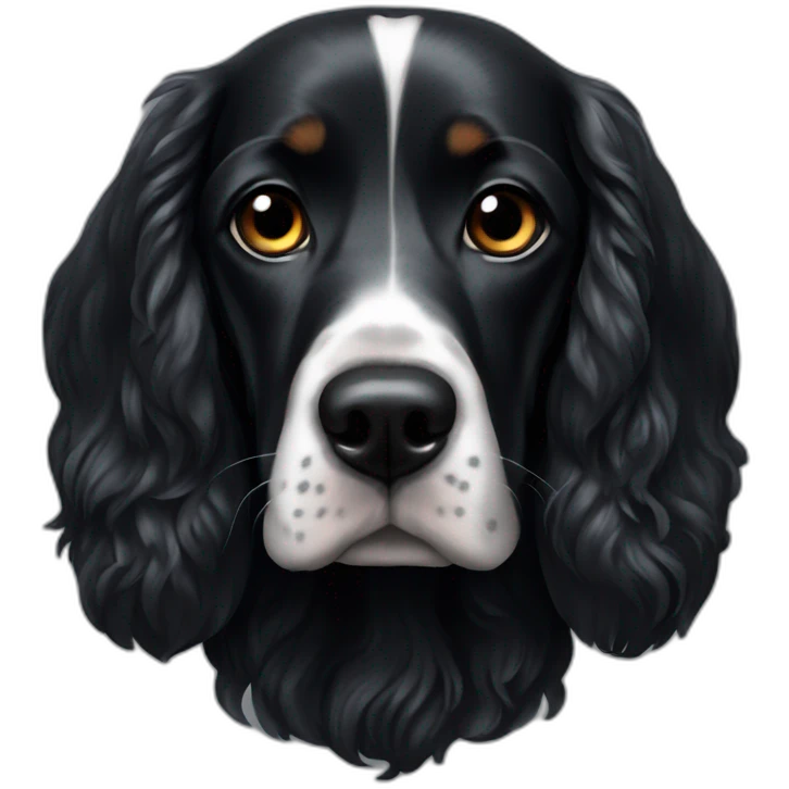 Chien cocker anglais noir emoji
