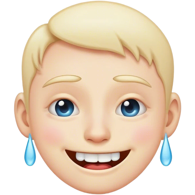 extreme smile emoji with crying emoji