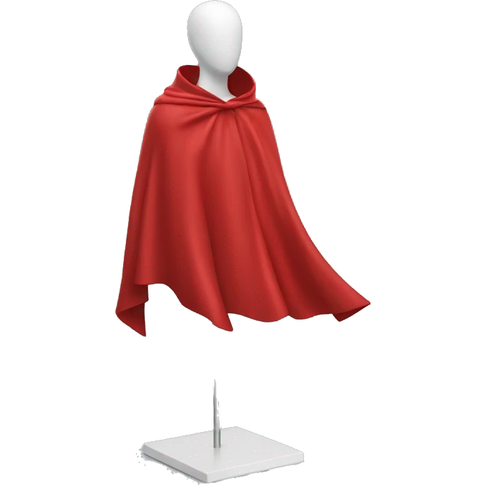 faceless mannequin flapping red cape without hood emoji