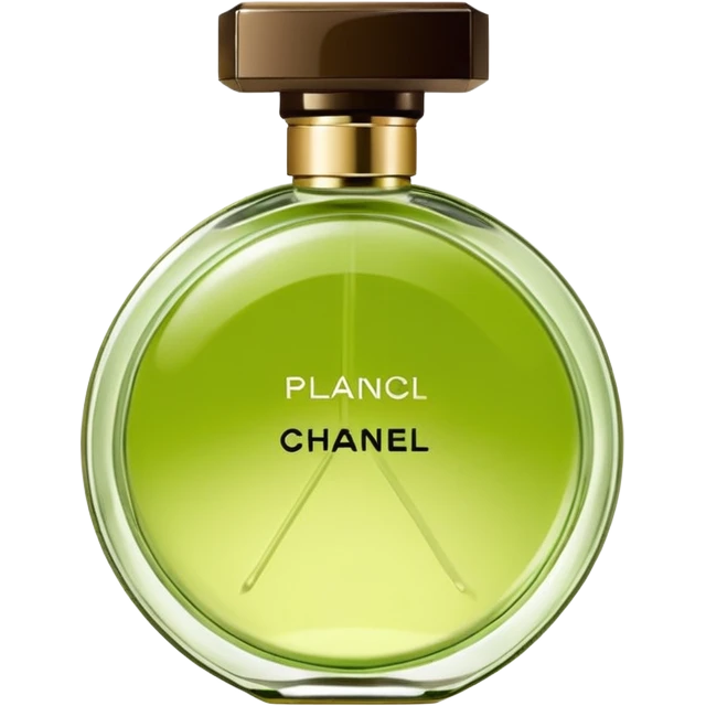 Green pistachio color Chanel round perfume emoji
