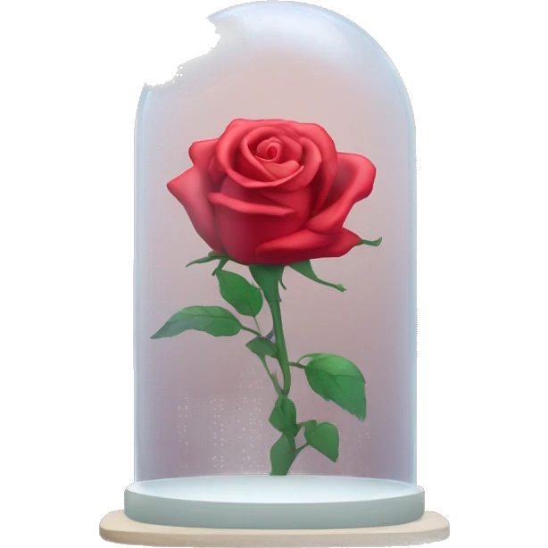 rose in glass case emoji