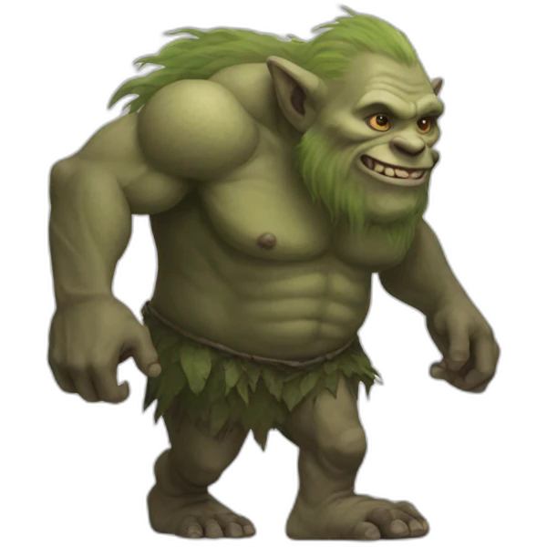 Giant Troll Walking emoji