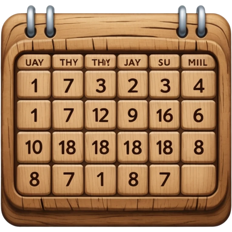 calendar wood emoji