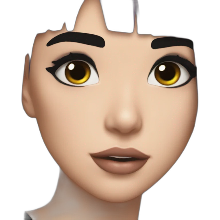 dua lipa, upclose, black hair emoji
