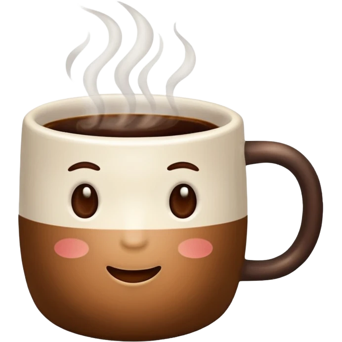 Vintage brown coffee emoji