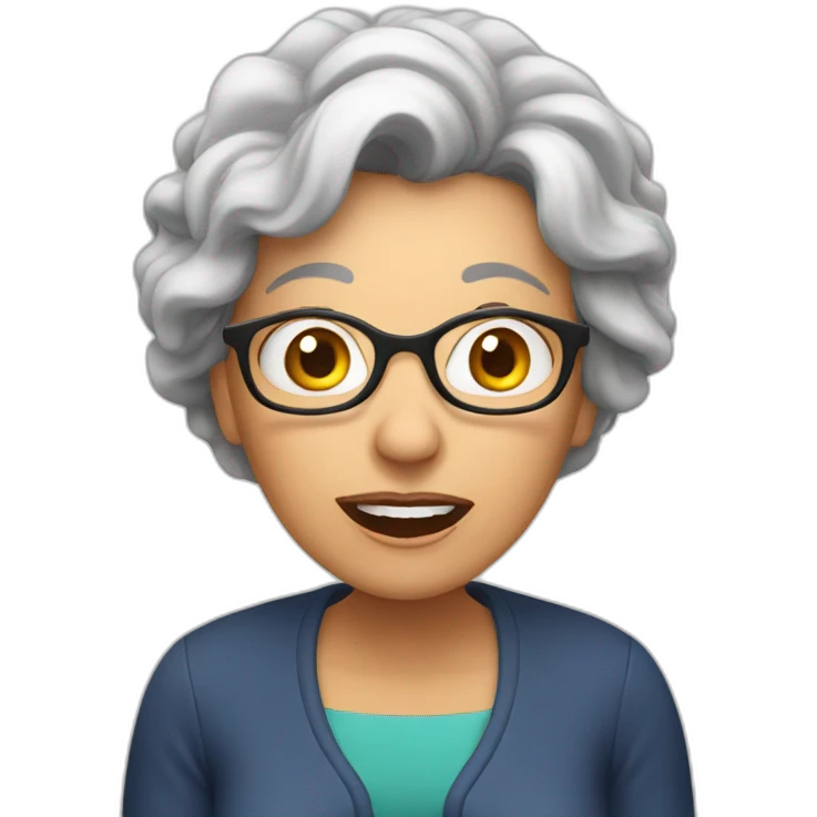 surprised older woman emoji