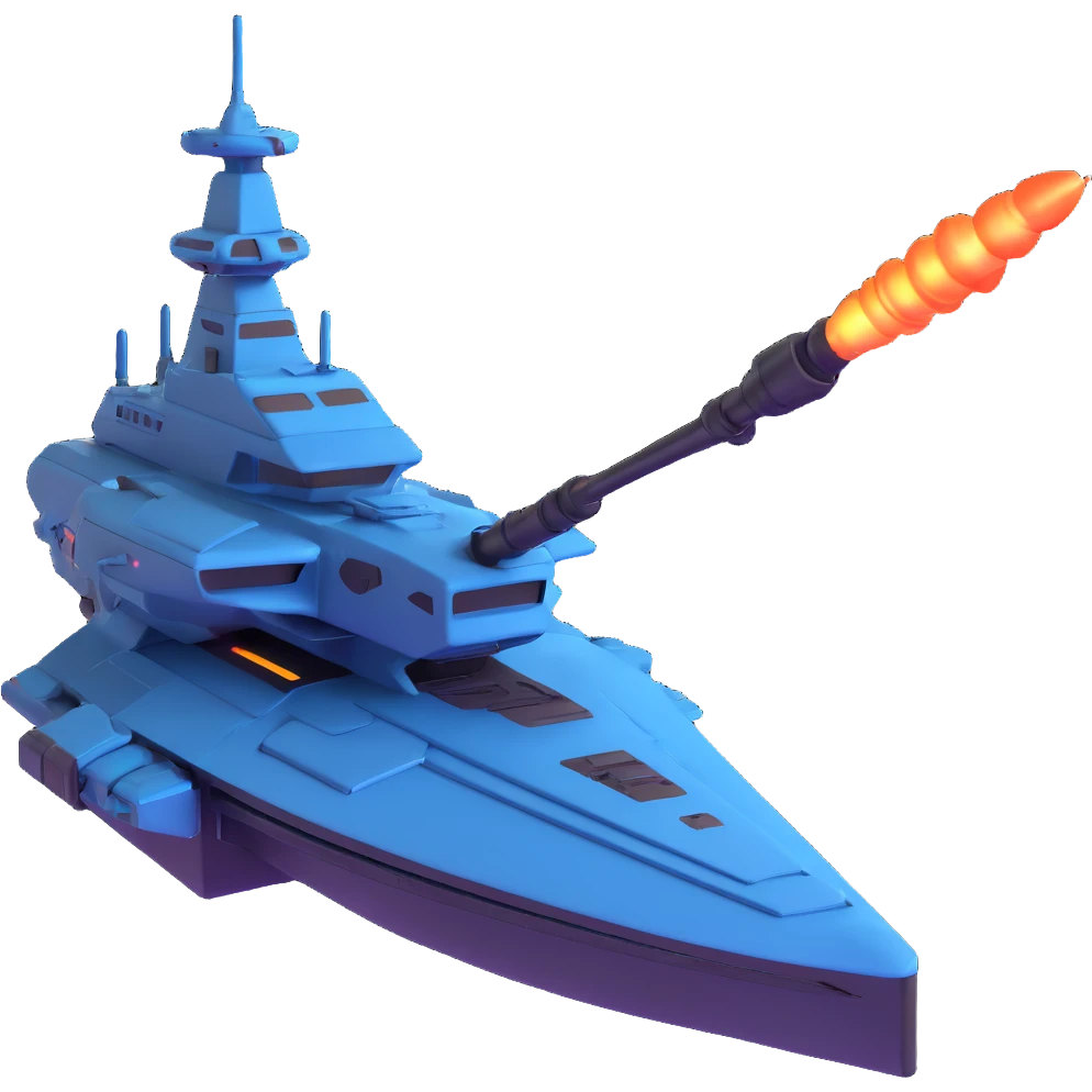Advanced alien battleship with energy weapons emoji