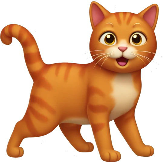 red cat emoji