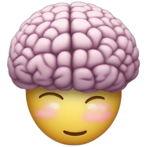 A Big brain in a bol emoji
