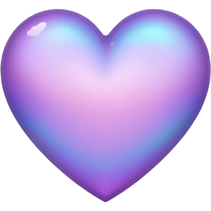 Iridescent light purple heart. emoji