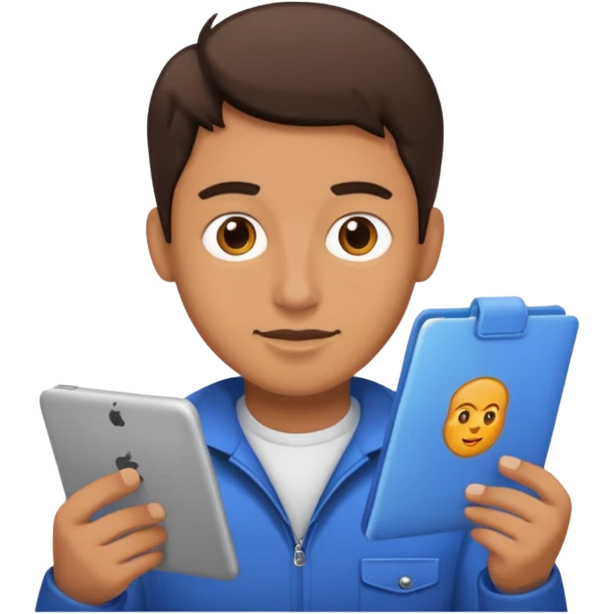 man uploading a file emoji
