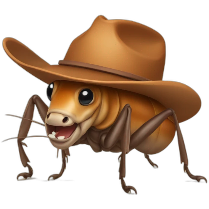Roach with cowboy hat emoji