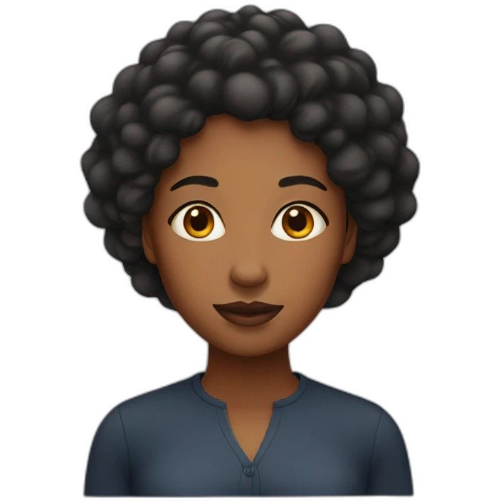 Red-cheek,black-woman emoji