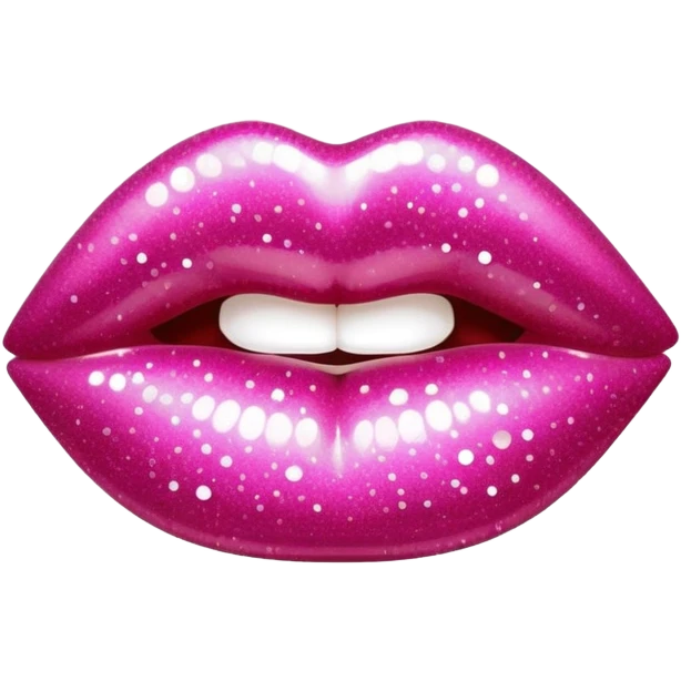 1990’s sparkly lip gloss kiss emoji
