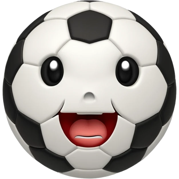 BALON DE FUTBOL CON CARAS ASOMBRO emoji