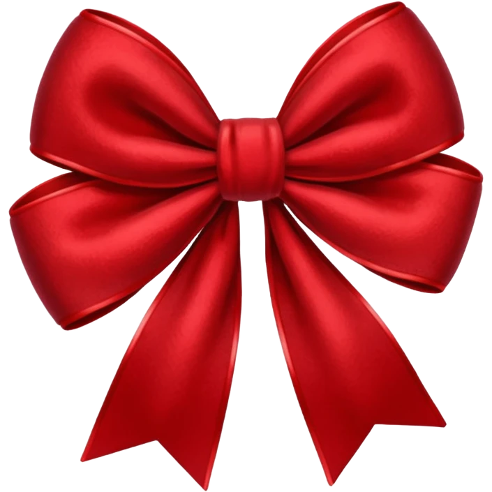 Velvet red bow emoji