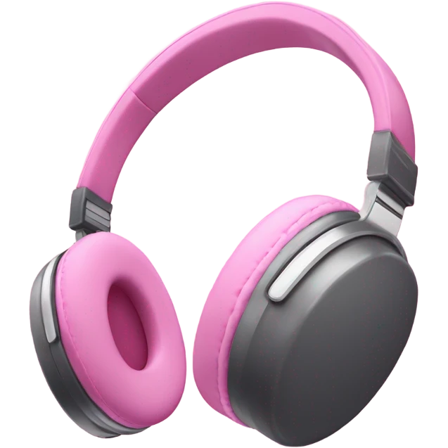 Pink headphone emoji