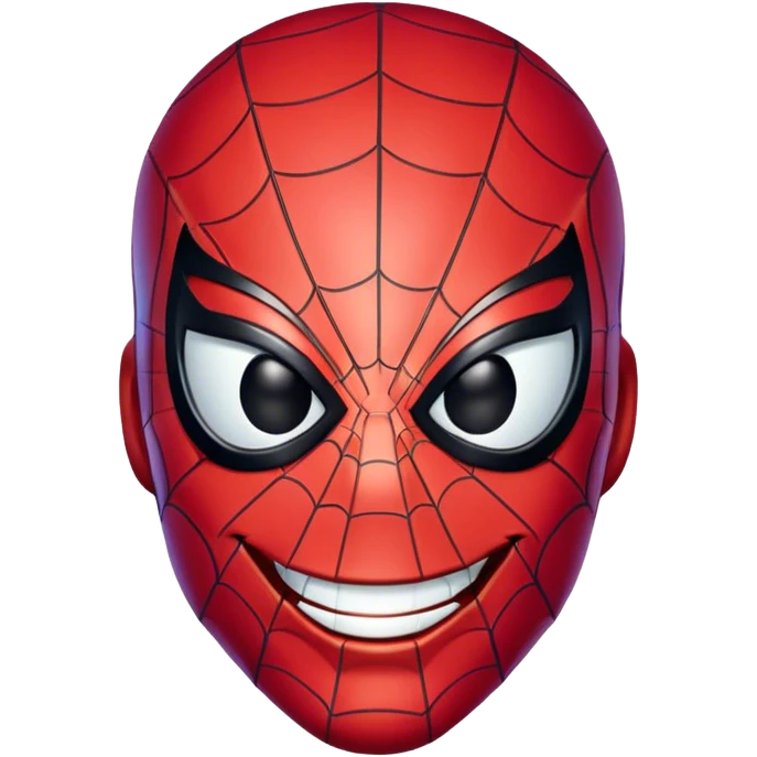 spiderman face with smile emoji