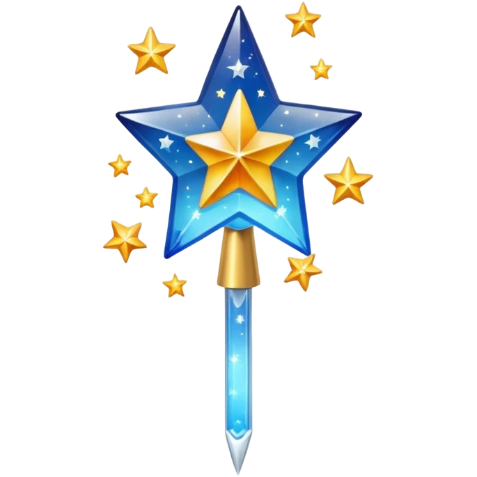 fleche verre le haut avec des etoile a cote pixeliser emoji