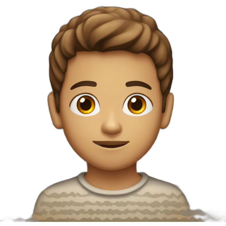 niño marroquí de ojos marrones y pelo castaño emoji