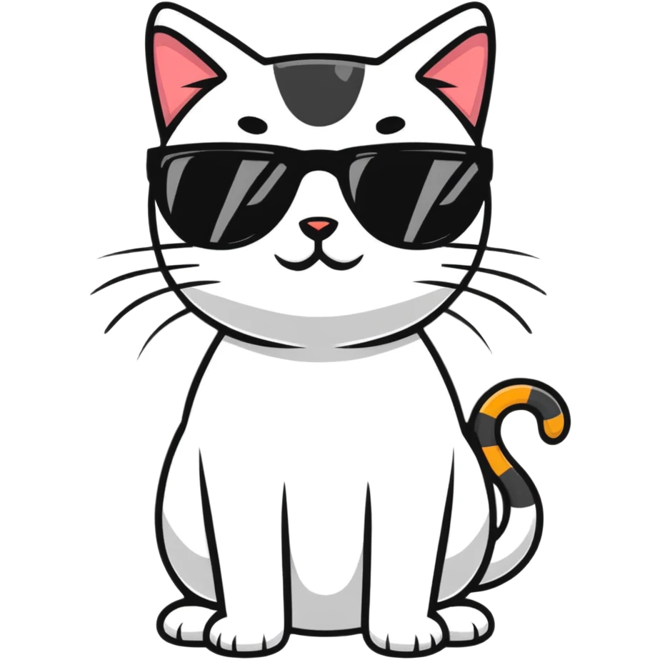 Cat with sunglasses emoji