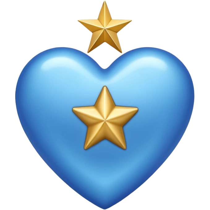 blue heart with a star emoji