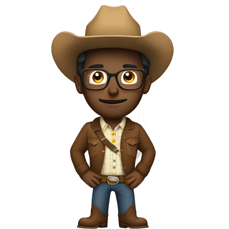 Nerd cowboy emoji