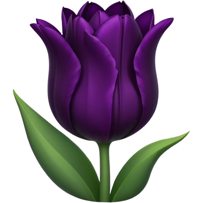 a black tulip emoji