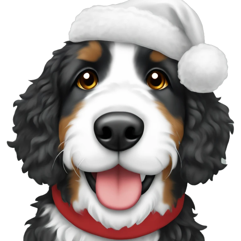 Christmas Bernedoodle  emoji