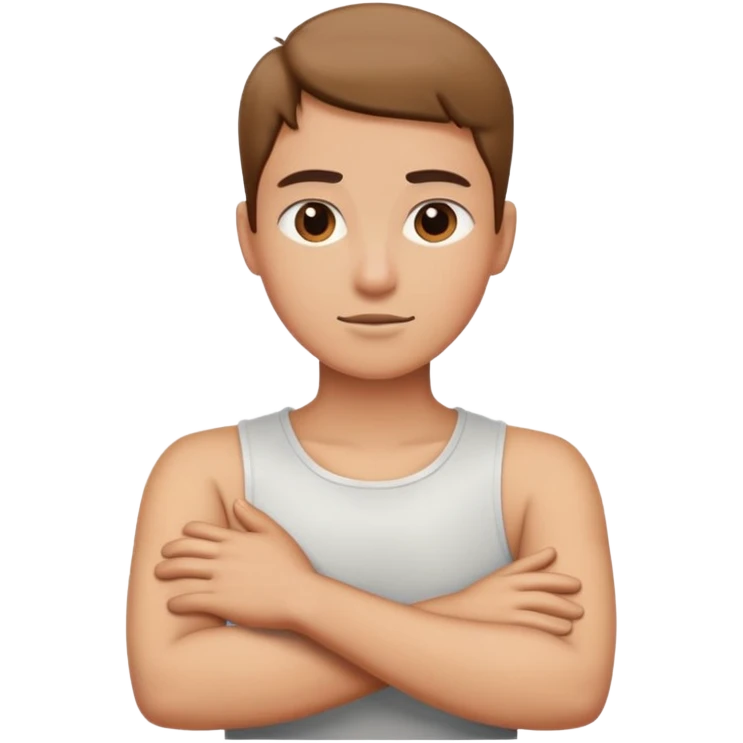 arms crossed around neck emoji