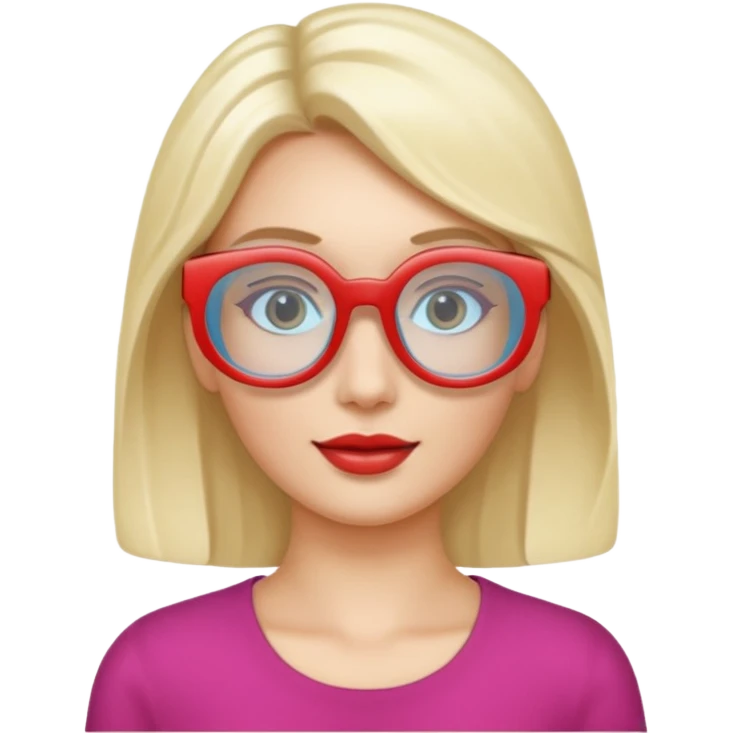 woman with 3d glasses emoji