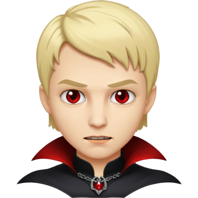 blonde short hair vampire emoji