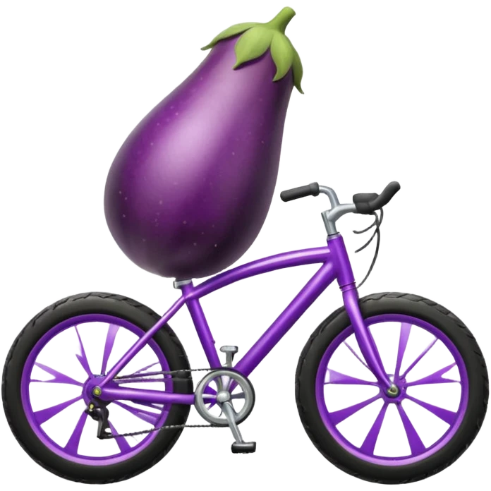 eggplant riding a bike emoji