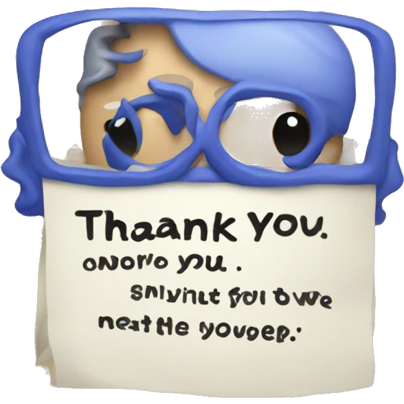 Thank you research emoji