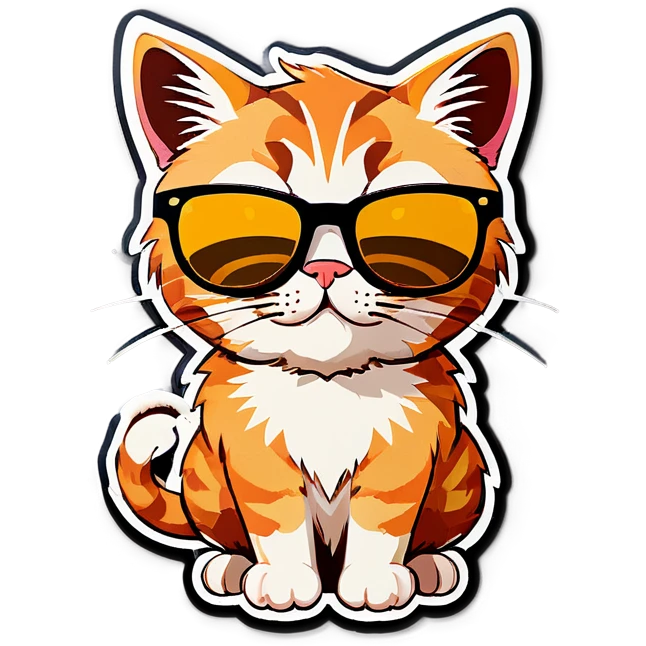 Cat with sunglasses emoji